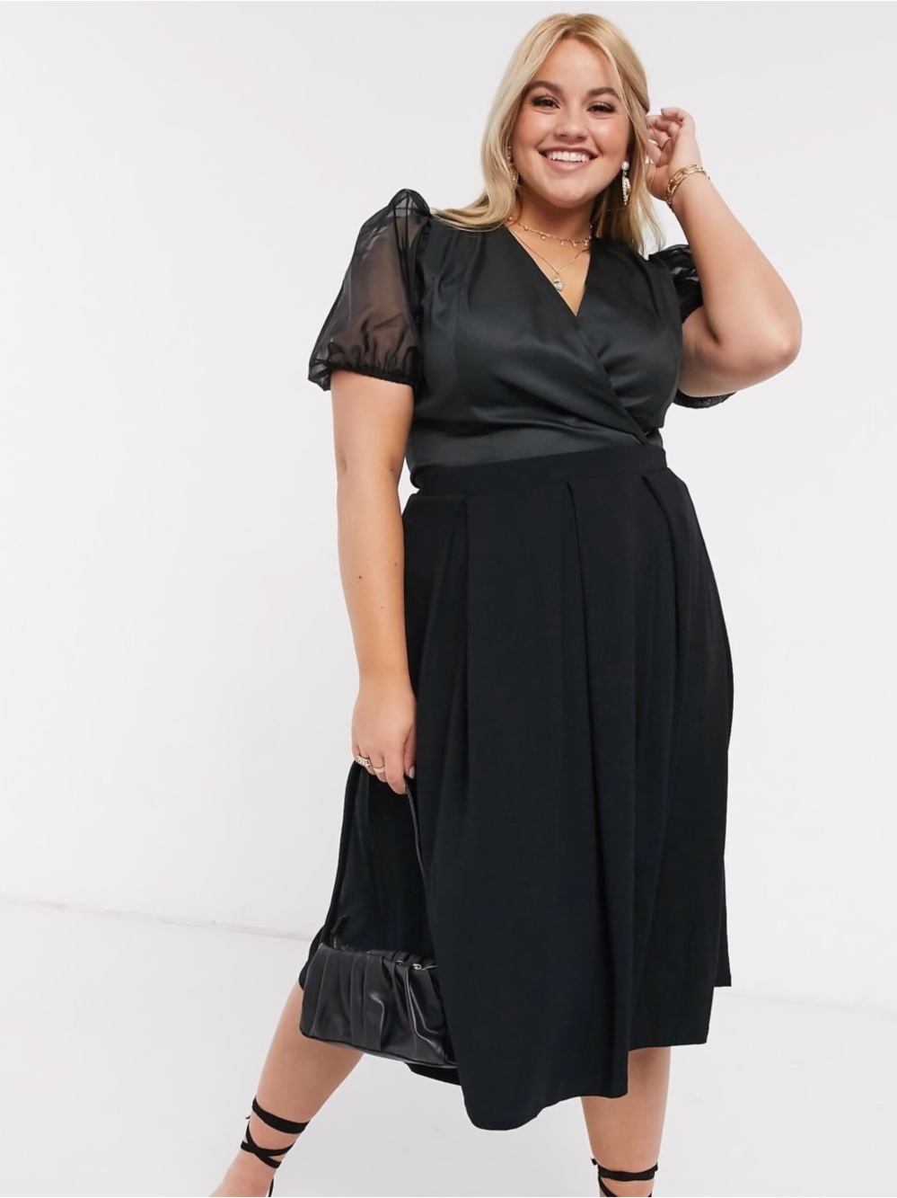 ASOS Curve Pleated Skirt